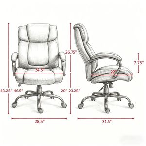 Sedia da Ufficio Direzionale in Stile Contemporaneo Tradizionale con Funzione Massaggio, Sedia Ergonomica in Legno per Scrivania, Arredo Ufficio Confortevole - Product Image 4