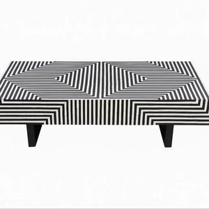 Cajón con Incrustaciones de Hueso de ILAHI, Diseño Moderno con Detalles de Ágata, Mueble Portátil para el Hogar - Product Image 1