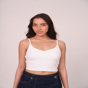 Top de tirantes finos de moda de verano para mujer, chaleco informal sin mangas, top ligero y elegante para uso diario y festivo - Product Image 3