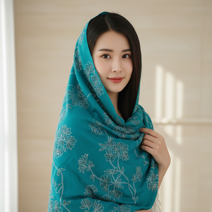 Elegant Merino <b>Wool</b> Stoles for Women Designer Winter <b>Wool</b> <b>Wrap</b> Soft Warm Scarf Swarovski Crystals Traditional Scarves Shawls - Product Image 3