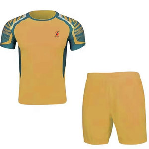 Ensemble de t-shirt et short de tennis pour homme, coupe classique, tissu respirant et doux au toucher, séchage rapide, protection UV, nouveau design - Product Image 1