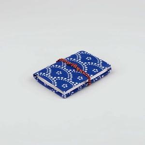 CRAFT HACKLE Blue White <b>Dot</b> Printed Hardcover Fabric Cover Notebook with 50 Sheets Hand Stitched Thread Bound Notepad - Product Image 1