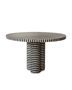 Table en os incrusté de la marque ILAHI, design moderne, détails en agate, rangement, meuble portable pour la maison - Product Image 1