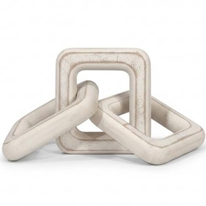 Whitewashed <b>Rustic</b> for <b>Wood</b> Coastal Napkin Rings | Handcrafted Tabletop Serving Holders Wholesale - Product Image 2