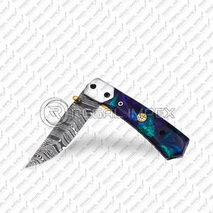 Handmade Carbon Steel Folding Knife Wooden Handle EDC <b>Tool</b> 7.5" Pocket <b>Camping</b> Carving Gift for Father Regal Impex OEM - Product Image 2