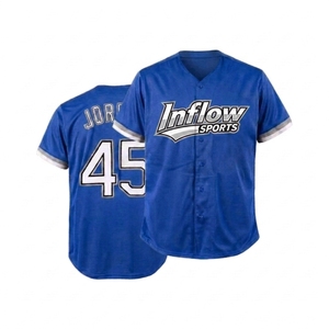 Uniforme de baseball personnalisé de haute qualité, entièrement boutonné, 100% polyester, antibactérien, manches courtes, unisexe, tissu sublimé - Product Image 6