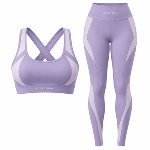 Ensemble de soutien-gorge de sport et legging pour femmes, vente en gros, marque privée, fitness, entraînement, yoga - Product Image 2