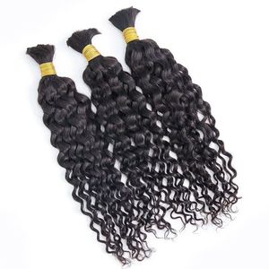 Extensions de cheveux humains indiens Remy en vrac, bouclés, noirs, style tissage crépu, 100g - Product Image 1
