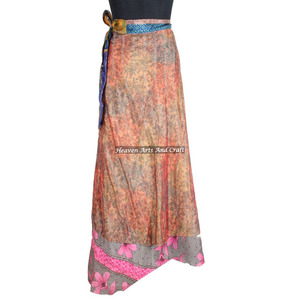 Nouvelle collection été : Jupe longue en soie sexy pour femme, modèle ajusté, réversible, effet magique, 38 pouces, style indien, à porter en tube ou cache-cœur. - Product Image 4