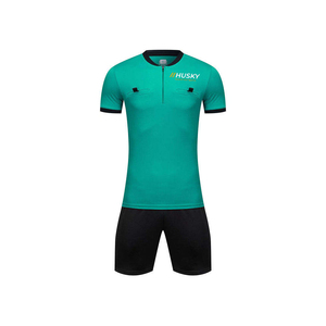 Conjunto de Uniforme de Árbitro Unisex Zuoyala Amarillo con Bolsillos, Pantalones Cortos Negros, Transpirable, Poliéster, Impresión por Transferencia de Calor - Product Image 4