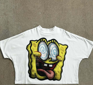 T-shirt vintage 100 % coton pour homme, coupe ample et courte, 300 g/m², effet vieilli et délavé, impression sérigraphiée, logo imprimé numériquement sur le devant - Product Image 6