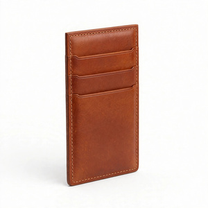 Tarjetero Minimalista de Cuero Genuino, Delgado, con Múltiples Ranuras, Color Marrón, para Tarjetas de Crédito, Uso Diario, de BD, Superventas - Product Image 5