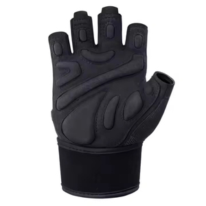 Gants de musculation en cuir de haute qualité avec bandes élastiques pour les poignets, boucle de maintien solide pour le pouce, pour la musculation en salle de sport - Product Image 4