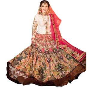 Vestido de novia pakistaní Mehndi Lehnga, diseño de diseñador, con bordados elaborados, conjunto indio y pakistaní, ropa étnica personalizada. - Product Image 1