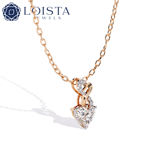 จี้เพชรทรงหัวใจ IOISTA ทองคำขาว รับรองโดย GIA เครื่องประดับหมั้นสำหรับผู้หญิงสุดโรแมนติก - Product Image 4