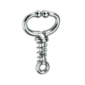 Heavy Duty Stainless Steel Bull Nose Ring <b>Holder</b> with Spring for Veterinary Livestock Handling 11cm for Pig & Cattle - Product Image 1