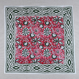 The FABRIA Hand Drawn Floral Pattern Cotton Bandana <b>Head</b> Scarf-Handmade Indian <b>Style</b> Skin-Friendly Quick Dry Breathable Durable - Product Image 5