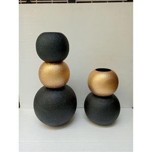Vases en métal antique en gros, vase rond en forme de boule, vase décoratif pour salon, vase de centre de table pour mariage et fête - Product Image 1