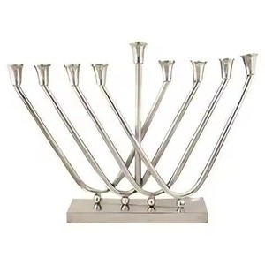 Modern Living Metal 7 Arms Menorah <b>Candle</b> Holder Elegant Candelabra Table Centerpiece Interior Decor - Product Image 4