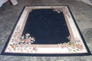 Alfombra Aubusson de Lana Hecha a Mano de Lujo – Alfombra Tradicional de Estilo Francés Hecha en India - Product Image 6