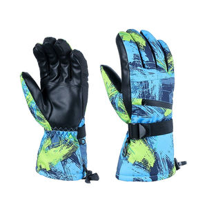 Guantes de Esquí Impermeables y Calefactables para Invierno, Guantes de Esquí de Cuero Resistentes al Viento para Exteriores, Guantes de Esquí de Invierno de Alta Calidad con Logotipo Personalizado - Product Image 1