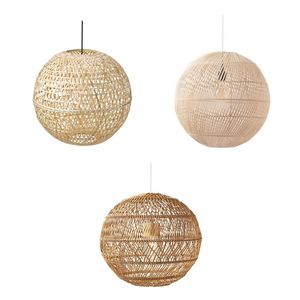 Abat-jour de plafonnier GLOBAL en bambou et rotin, pour salon, en jonc de mer - Product Image 6