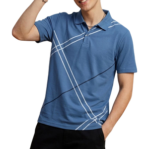 ผู้ผลิตเสื้อผ้ากอล์ฟสำหรับผู้ชาย เสื้อโปโลปิเก้ปักโลโก้ตามสั่ง เสื้อยืดระบายอากาศ ทรงเข้ารูป เสื้อยืดแบบกำหนดเอง OEM - Product Image 1