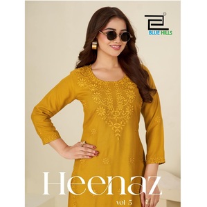 Lucknowi Kurti Beautiful <b>Chikankari</b> Embroidered Ethnic Wear For Women Casual Office Festival Traditional Fashion - Product Image 1