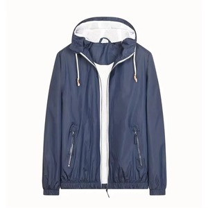 Slim Fit Best Style Canvas Fabric Quick Dry Light Weight Hooded <b>Man's</b> Winter <b>Jacket</b> Wholesale Custom Vintage Windbreaker - Product Image 1