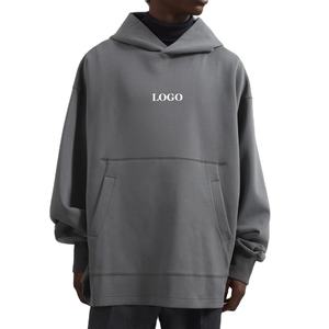 Factory Rate Breathable Custom Logo Oversized Plain Pullover <b>Hoodies</b> High Quality Blank Drop Shoulder <b>Hoodies</b> Fleece Hoodie Men - Product Image 1