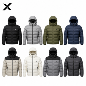 Veste matelassée à capuche X Sports City, manteau d'hiver matelassé de qualité supérieure, coupe-vent en polyester, coupe régulière, style décontracté, OEM/ODM - Product Image 1