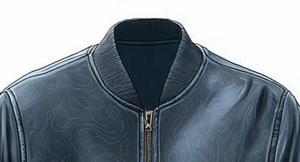 High Quality Men's Leather <b>Jacket</b> Stand Collar Zipper Closure - Product Image 2