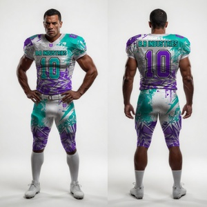 Uniformes de football américain personnalisés haut de gamme, vente en gros, maillots, pantalons et protections par sublimation OEM, design imprimé, respirants - Product Image 6