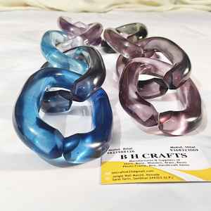 Chaîne à maillons en résine transparente épaisse et fine, écologique, personnalisée, faite à la main, de haute qualité, pour la décoration de la maison, du bureau ou de la chambre, vente en gros - Product Image 6