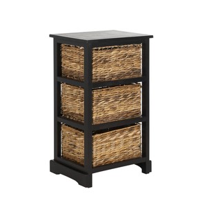 High Quality Vietnam-Made Wooden Cabinet <b>with</b> Water Hyacinth Basket <b>Storage</b> <b>Drawer</b> Cabinet for Home Furniture Wholesaler - Product Image 2
