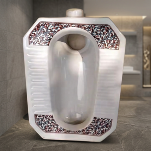 WC Cuvette Asymétrique Orissa en Céramique Imprimée Verte Vistaar Designer pour le Marché d'Exportation - Product Image 3