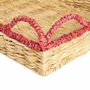 Decorative And Versatile Perfect For Your Morning Coffee Afternoon <b>Tea</b> Handcrafted Woven Seagrass <b>Tray</b> - Product Image 2