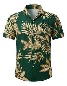 Chemise homme à imprimé unique, manches courtes, motif floral tropical, décontractée, boutonnée, colorée, pour l'été - Product Image 4