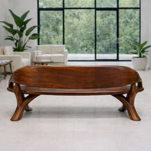 Banc d'extérieur Luxali C0013 en noyer massif, fabriqué à la main, design moderne, écologique, durable, prix usine - Product Image 3