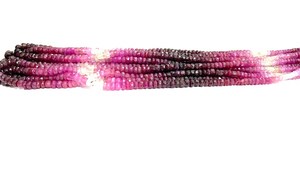 Perles Rondelles Facettées en Rubis Ombré Naturel 3-4mm, Fil de Pierres Précieuses, Vente en Gros - Product Image 6
