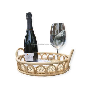 Bandeja de servicio de ratán natural hecha a mano Fabricante Ecológico Regalo decorativo Listo Sostenible de Vietnam - Product Image 6