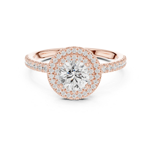แหวนเพชรทรงกลมทองคำขาว 14K สำหรับผู้หญิง |   ของขวัญวันครบรอบ |   เพชรที่เพิ่งเพาะเลี้ยง - Product Image 2