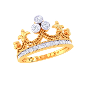 Anillo de Princesa con Corona de Oro de Lujo para Mujer con Diamante Personalizado, Joyería de Alta Calidad para Regalo - Product Image 3