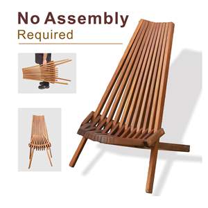 Elegante Silla Plegable de Madera de Eucalipto con Certificación FSC para Uso en Jardín Exterior - Product Image 5