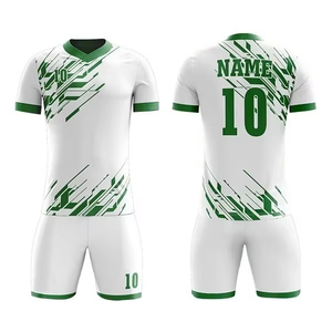 Tenue de football professionnelle pour hommes, ensemble de football uni 100% polyester, short d'été et de printemps, design personnalisé, sublimation, séchage rapide, 3D - Product Image 3