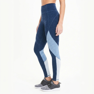 Pantalones de yoga de cintura alta con bloques de color para mujer |   Leggings Deportivos Transpirables Sin Costuras para Gimnasio y Running - Product Image 2