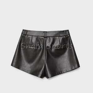 Latest Design Women Leather <b>Shorts</b> Custom Swim & Casual Wear <b>Shorts</b> made of 100% Leather Breathable <b>Shorts</b> - Product Image 6