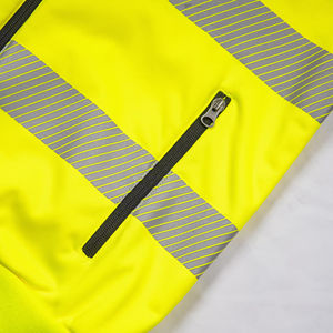Sudadera de Seguridad Personalizada con Cierre de Cremallera, Precio de Fábrica, Tejido de Poliéster de 320 g, Alta Visibilidad, ANSI Clase 3, EN ISO Clase 3 - Product Image 4