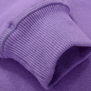 ชุดวอร์มผู้หญิงสีม่วงแบบมีฮู้ด ดีไซน์ 2 in 1 เป็นมิตรกับสิ่งแวดล้อม เสื้อซิปเต็มตัว กางเกงจ็อกเกอร์ สีพื้น ชุดลำลองสำหรับฤดูหนาว - Product Image 2