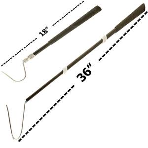 Gancho Retráctil Veterinario para Serpientes y Lagartos de 18-36 Pulgadas, Acero Inoxidable, Herramienta Profesional para Manejo de Animales Grandes, Ganado y Caballos - Product Image 2